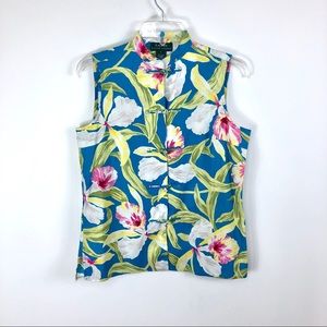 Lauren Ralph Lauren sleeveless Hawaiian print top